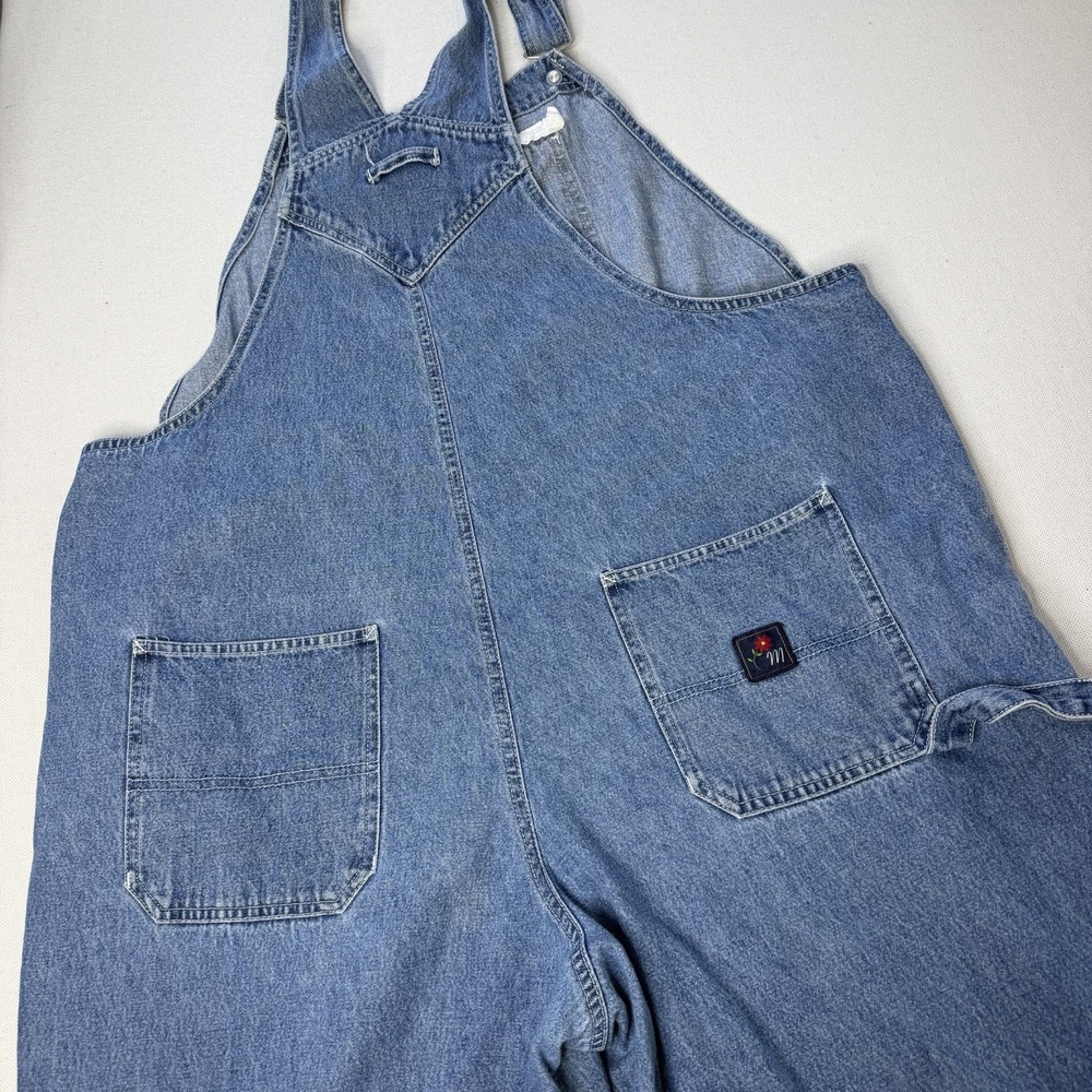 Vintage 90s Mickey Unlimited Disney Overalls Womens 20 Denim Embroidered Dreamy - Picture 7 of 16